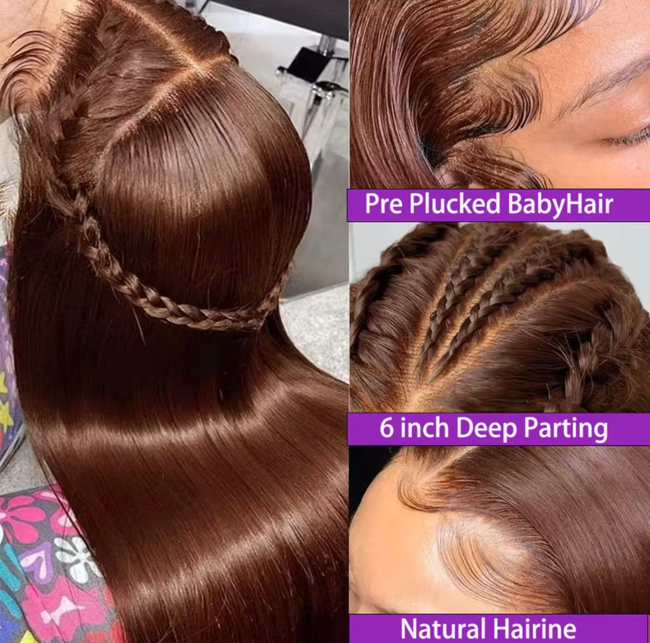 Vietnamese Chocolate Brown Straight Virgin Hair